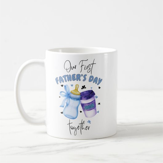 Mug Première Fête des pères Ensemble Correspondance te (Gauche)