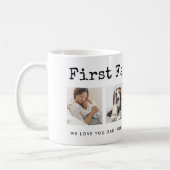 Mug Première Fête des pères | Grille photo sur texte d (Gauche)