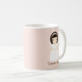 Mug Première fille de brune de sainte communion (Devant droit)