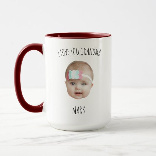 Mug Première Fois Grand-Parent Je T'Aime Grand-Mère Bé (Gauche)