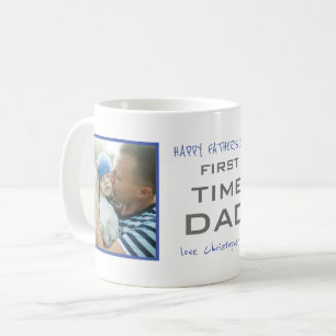 Mug Première fois papa 2 Photo personnalisée