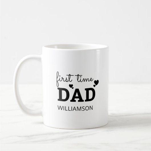 Mug Première fois papa cadeau de Fête des pères pour n (Gauche)