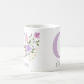 Mug Première initiale plus nom Grace avec des fleurs (Centre)