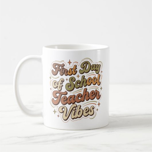 Mug Première journée d'école Humeur d'enseignant Retou (Gauche)
