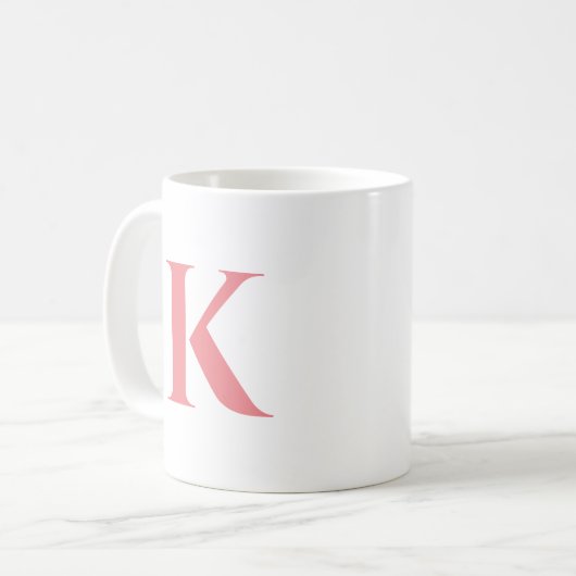 Mug Première lettre | Monogram Modern Stylish Trendy (Devant gauche)
