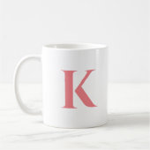 Mug Première lettre | Monogram Modern Stylish Trendy (Gauche)