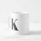 Mug Première lettre | Monogram Modern Stylish Trendy (Devant gauche)