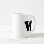 Mug Première lettre | Teal Monogram Modern Stylish Coo (Devant droit)