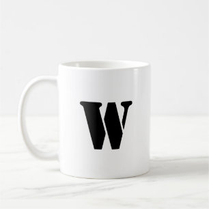 Mug Première lettre   Teal Monogram Modern Stylish Coo