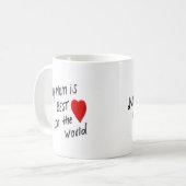 Mug première mère heureux jour mère simple écrit à la (Devant gauche)