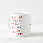 Mug première mère heureux jour mère simple écrit à la (Devant gauche)