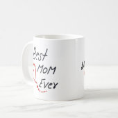 Mug première mère heureux jour mère simple écrit à la (Devant gauche)