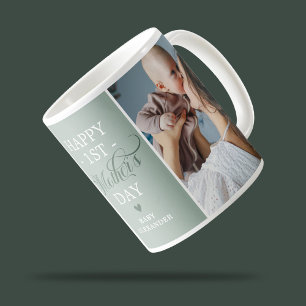 Mug Première mère Jour 2 Photo Vert