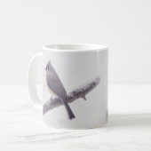Mug Première neige - oiseaux de mésange tuftée (Devant gauche)