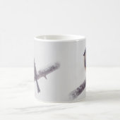 Mug Première neige - oiseaux de mésange tuftée (Centre)
