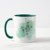 Mug Première P Aquarelle Monogramme Vert Botanique (Gauche)
