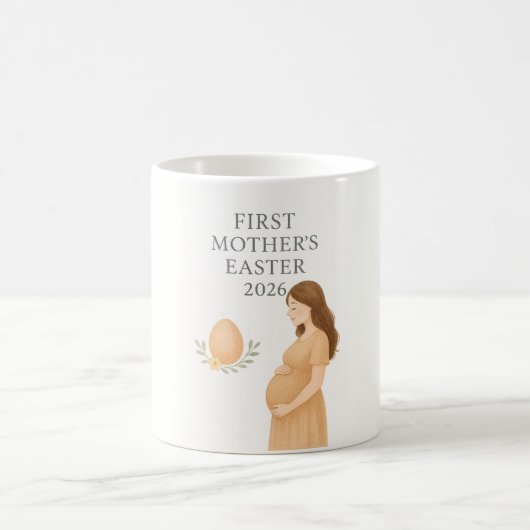 Mug Première Pâques de maman – Illustration de grosses (Centre)