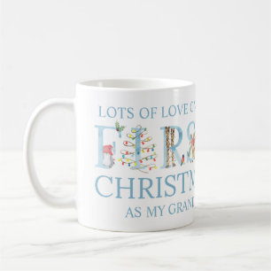 Mug Première photo de Noël avec lettrage d'animal mign