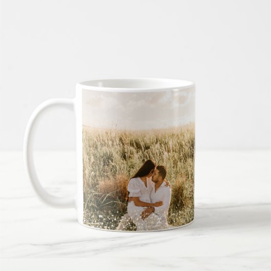 Mug Première photo en or de Noël engagé (Gauche)