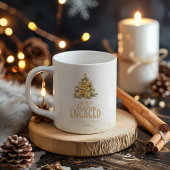 Mug Première photo en or de Noël engagé