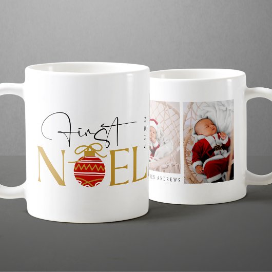 Mug Première photo minimaliste de Noël