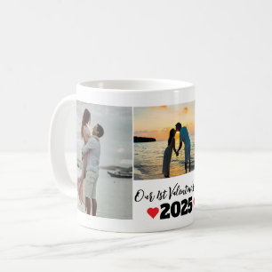 Mug Première Saint Valentin personnalisée 3 Photo Coll