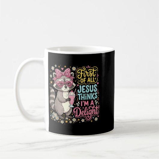 Mug Premièrement Jésus Pense À Une Conception De Raton (Gauche)