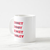 Mug Premiers et derniers noms de caractères de fierté  (Devant gauche)