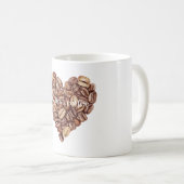 Mug Premiers haricots de café cœur (Devant droit)