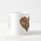 Mug Premiers haricots de café cœur (Devant gauche)
