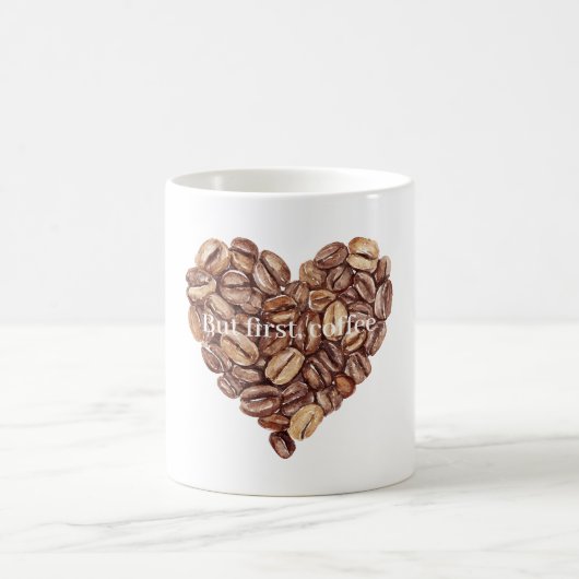 Mug Premiers haricots de café cœur (Centre)