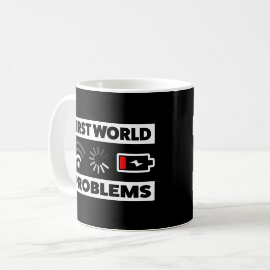 Mug Premiers problèmes du monde (Devant gauche)