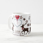 Mug Premium Luxury Reindeer Snowflake Love in Every (Devant gauche)