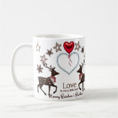 Mug Premium Luxury Reindeer Snowflake Love in Every  (Gauche)
