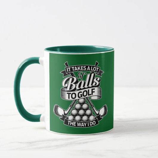 Mug Prend Beaucoup De Ballons - Golf drôle (Gauche)
