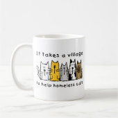 Mug Prend un village aider les chats sans abri (Gauche)