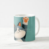 Mug Prendre des siestes professionnelles Chat drôle en (Devant droit)