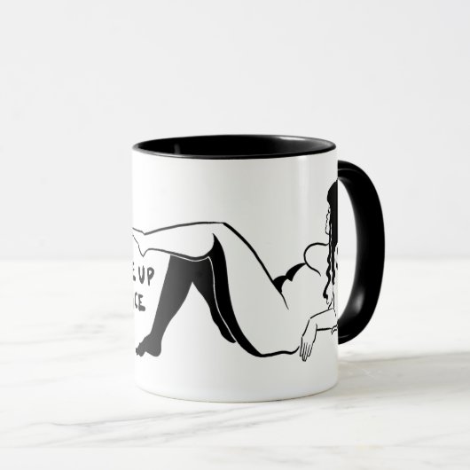 Mug Prendre la boue spatiale (Devant droit)
