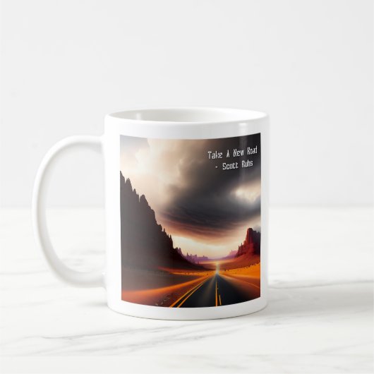 Mug Prendre Une Nouvelle Couverture De Route Art (Gauche)