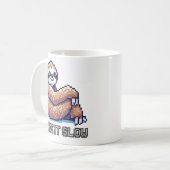 Mug Prends-le lentement Suspendu Sloth (Devant gauche)