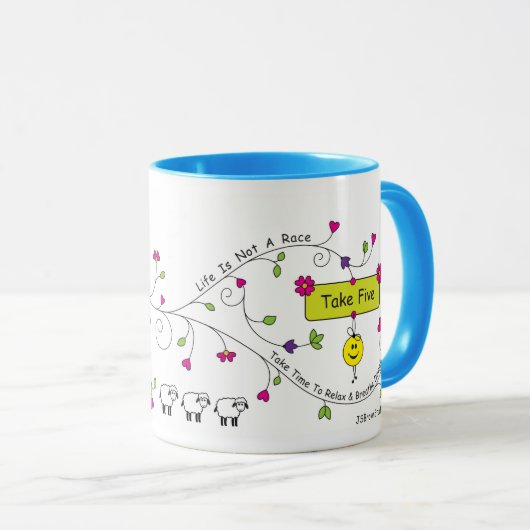 Mug Prenez cinq_ (Devant droit)