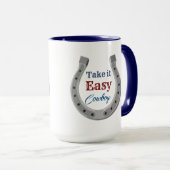 Mug Prenez facilement Cowboy (Devant droit)