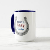 Mug Prenez facilement Cowboy (Devant gauche)
