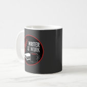 Mug Prenez garde : Auteur au travail (Devant gauche)
