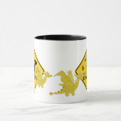 Mug Prenez garde du signe de dragons de bande dessinée (Centre)