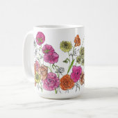 Mug Prenez le temps de sentir les fleurs Conception de (Devant gauche)