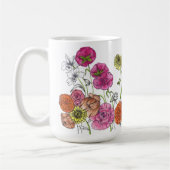 Mug Prenez le temps de sentir les fleurs Conception de (Gauche)