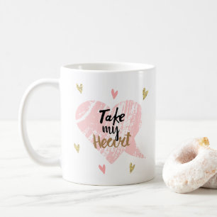 Mug Prenez mon coeur Joyeux cadeau de Saint Valentin
