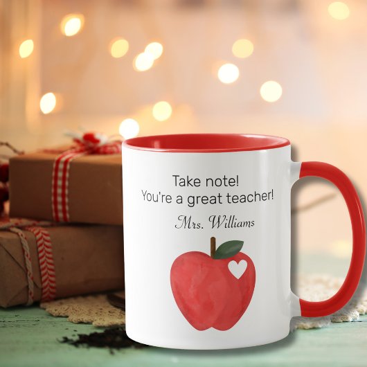 Mug Prenez note Votre grand professeur, Appréciation d