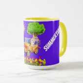 Mug Prenez Un Bon Café À Deux Tons En Été (Devant droit)